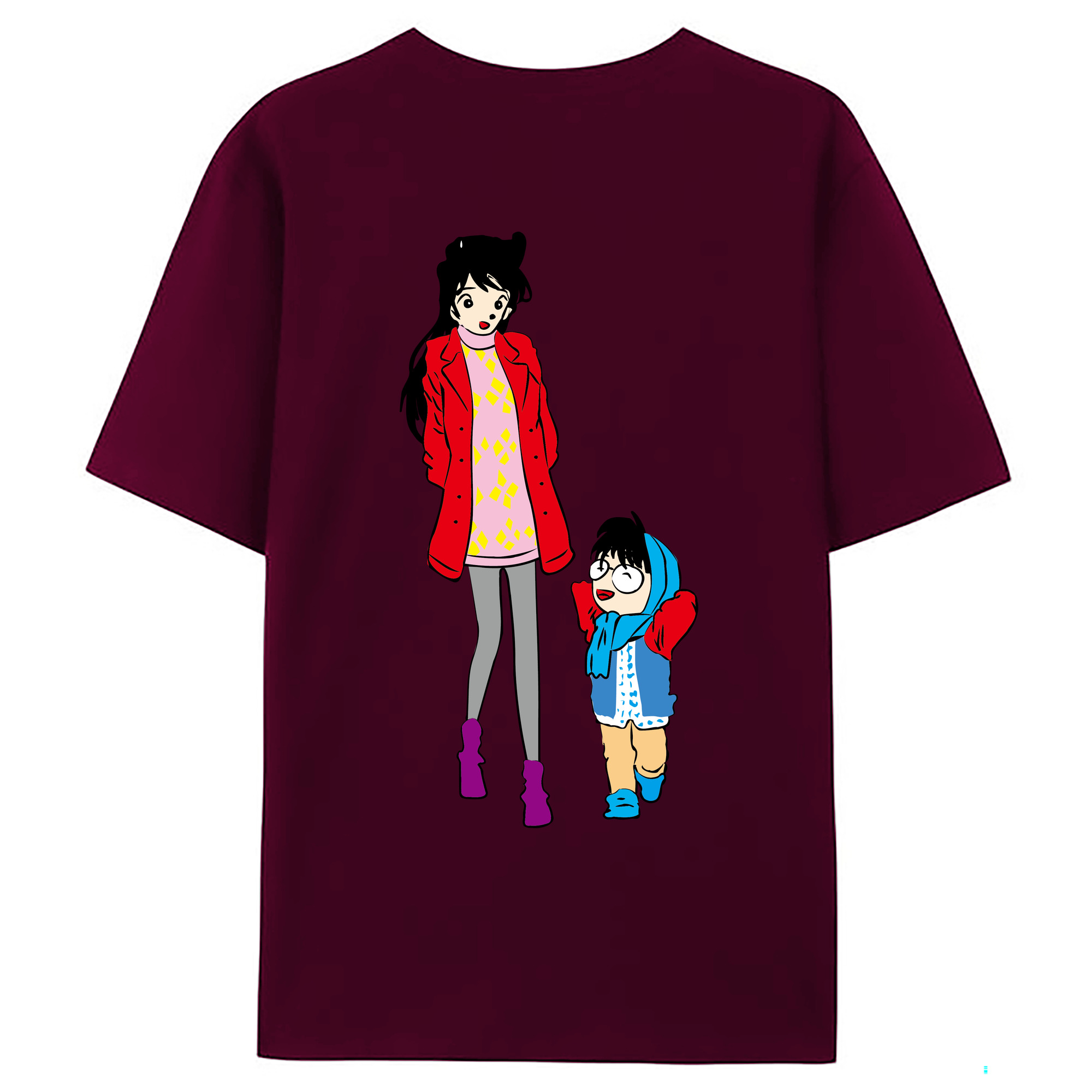 （画像用） 名探偵コナン 江戸川 コナン Detective Conan Conan Edogawa レディース半袖Tシャツ(バックプリント)